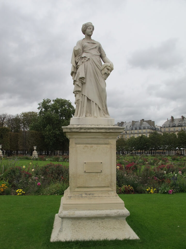 Odd Statue in the Gardens outside the Louvre