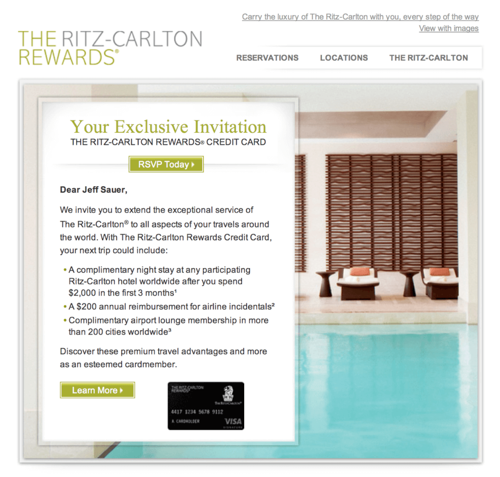 Ritz Carlton Credit Card Offer
