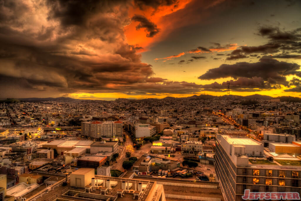 Storm Over San Francisco at Sunset
