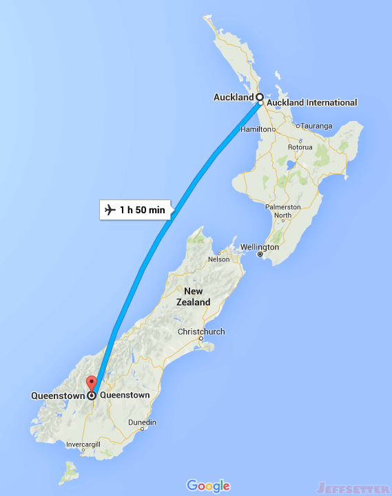 Aukland to Queenstown