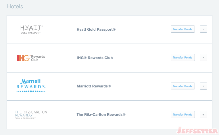 Ultimate Rewards hotels
