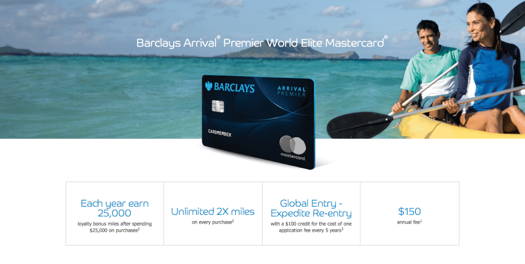 Barclays Arrival Premier World Elite Mastercard