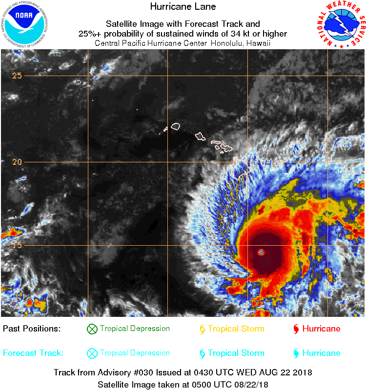 Warning: Hurricane Lane to Impact Hawaii