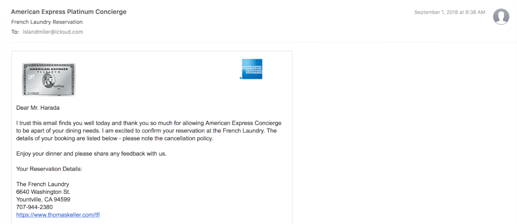 Booking The French Laundry the "Easy" Way