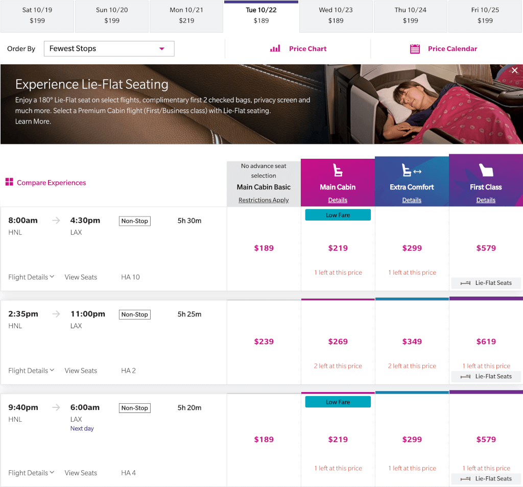 Hawaiian Airlines Launched Basic Economy