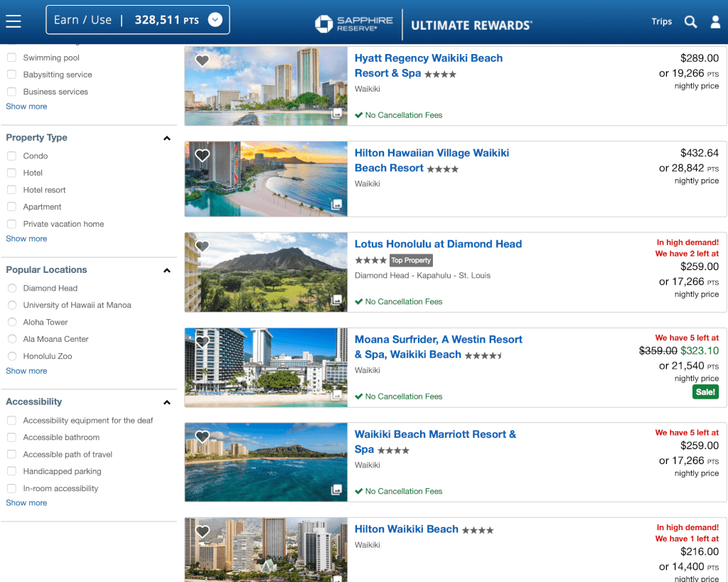 Book Hotels Through Ultimate Rewards Instead of Transferring