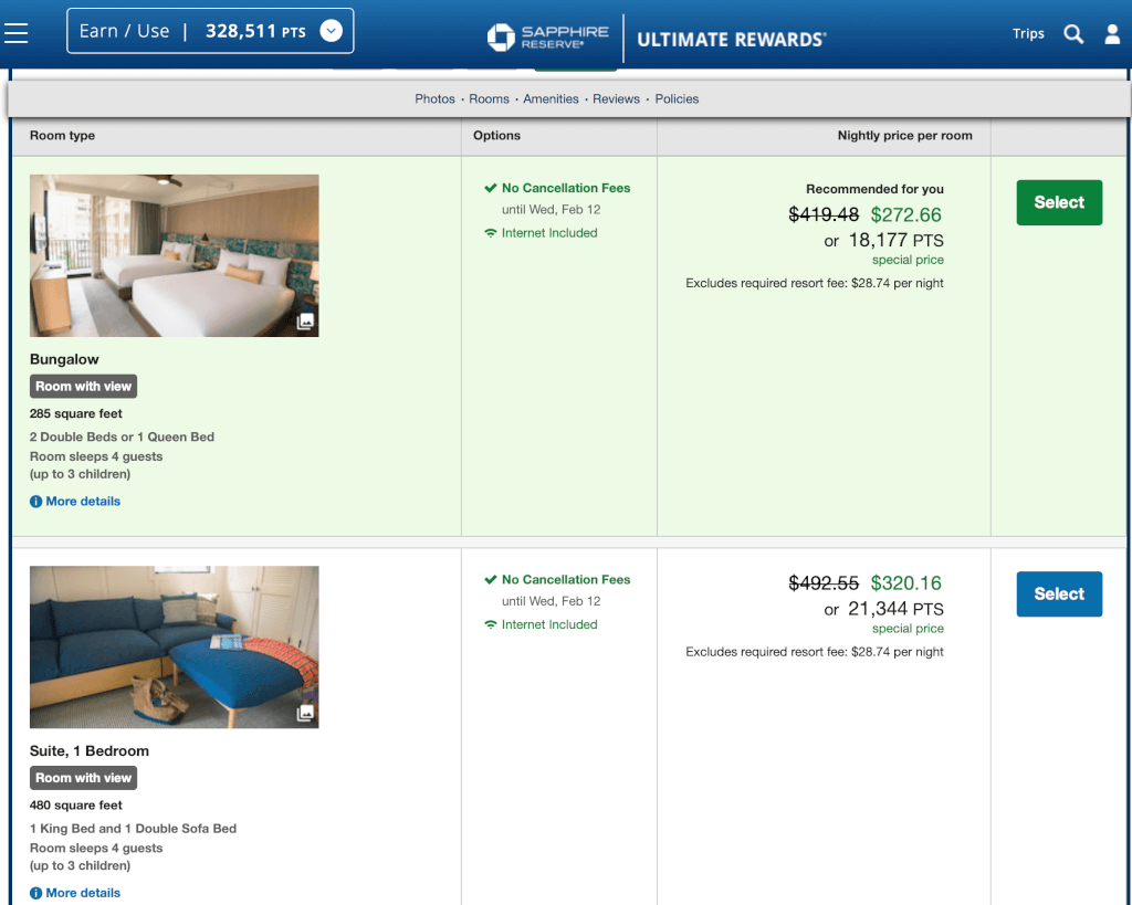 Book Hotels Through Ultimate Rewards Instead of Transferring