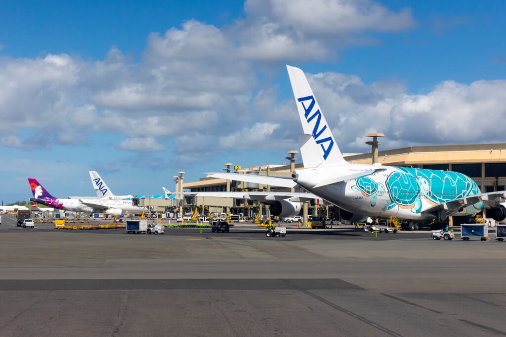 ANA A380s and Hawaiian A330 at HNL
