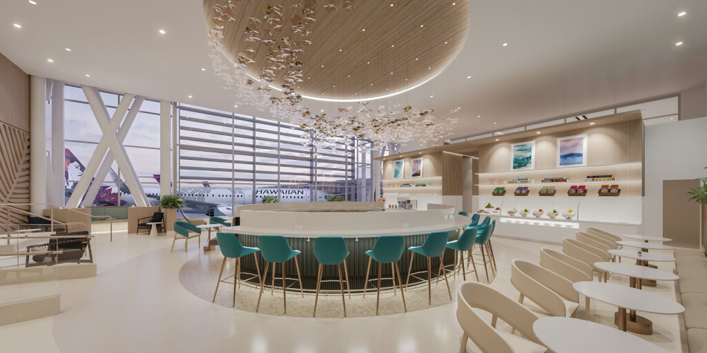 New Hawaiian lounge interior rendering