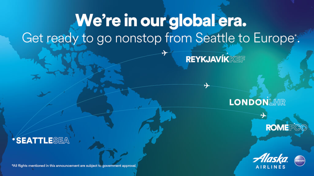 Alaska Air Europe route map