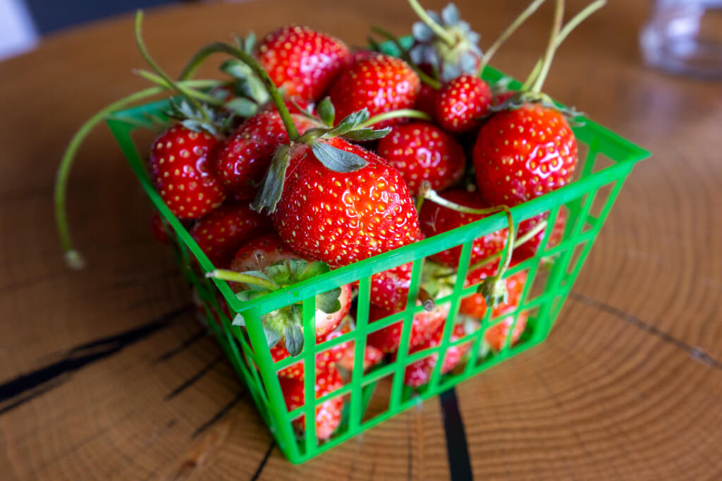 SF Ferry Plaza Farmers Market strawberries