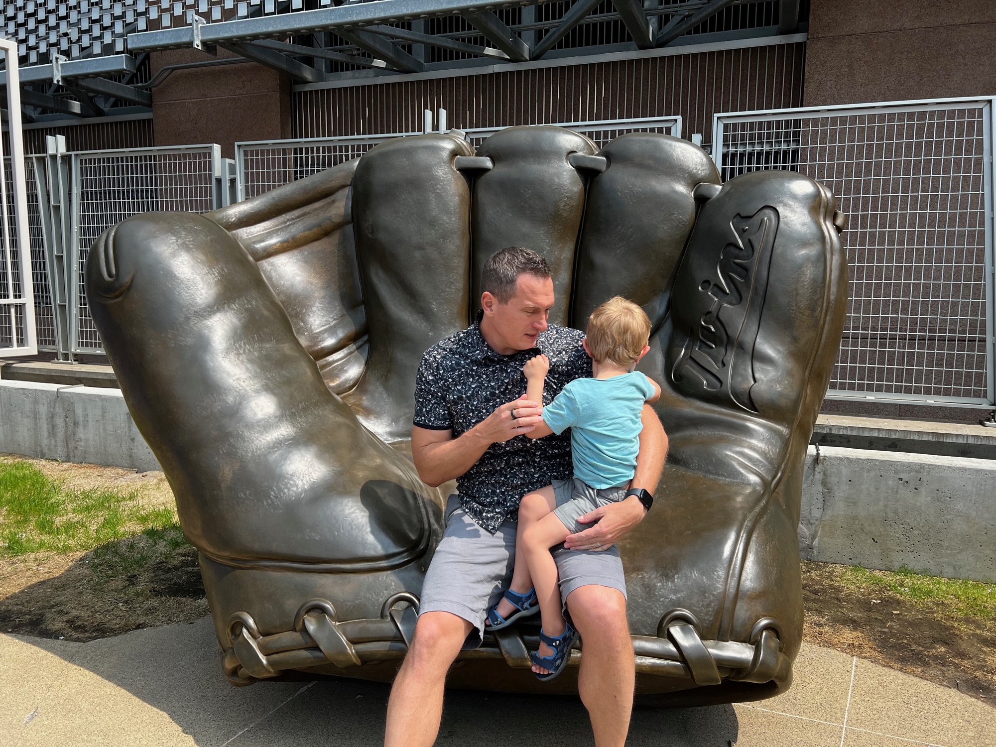 The giant Twins glove chair at Target Field, a short walk away