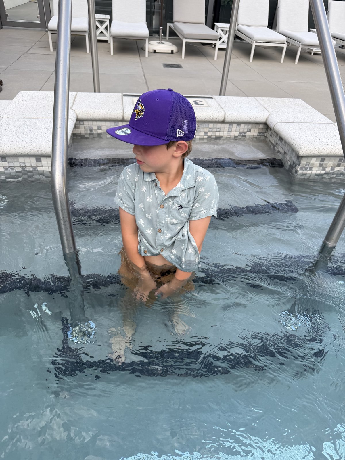 The rooftop hot tub
