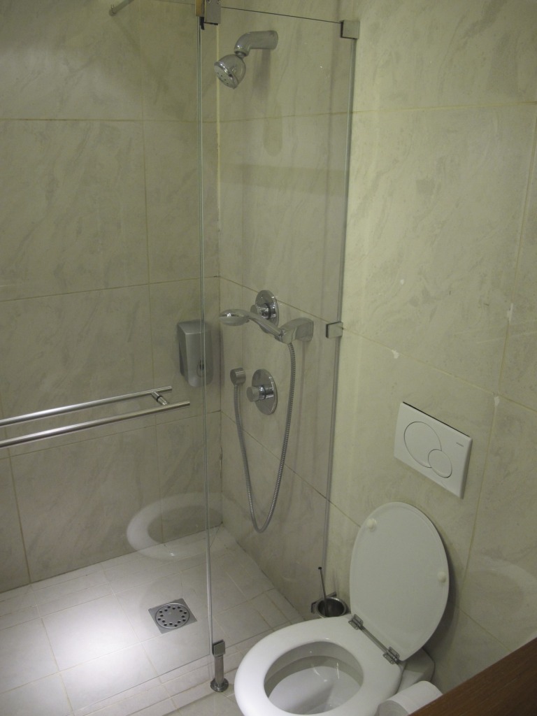 Shower and Toilet at the Air France Paris CDG Airport Salon Lounge