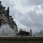 Fountains outside a Paris Museum