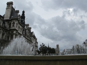 Fountains outside a Paris Museum