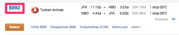 Turkish Airlines Flight Prices