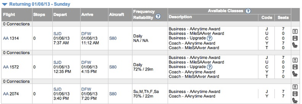 DFW to SJD 1/6/2012