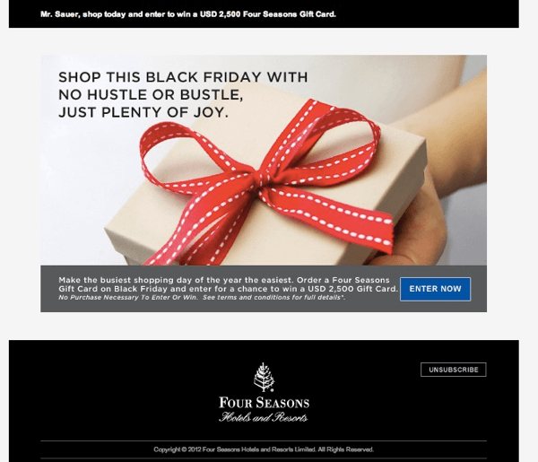 Four Seasons Black Friday 2012