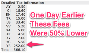 Delta Carrier Imposed Fees