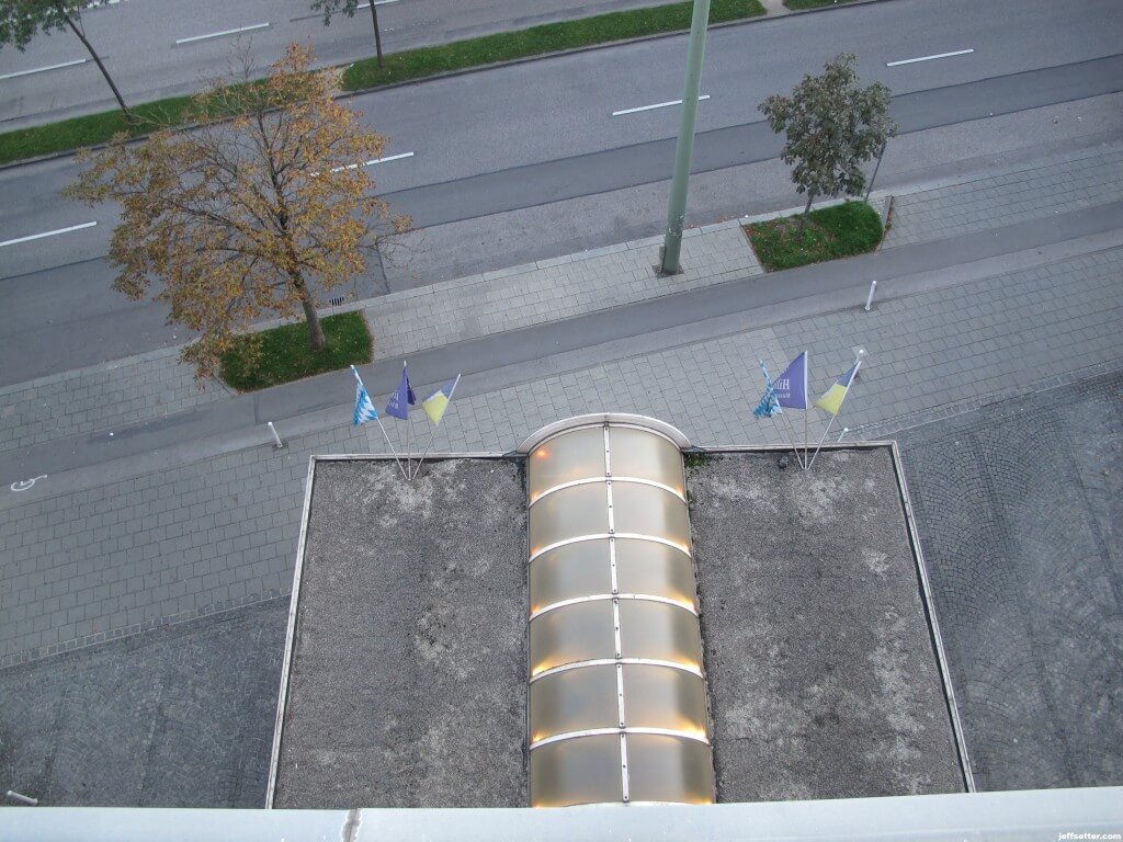 View from Hilton Munich City Lounge