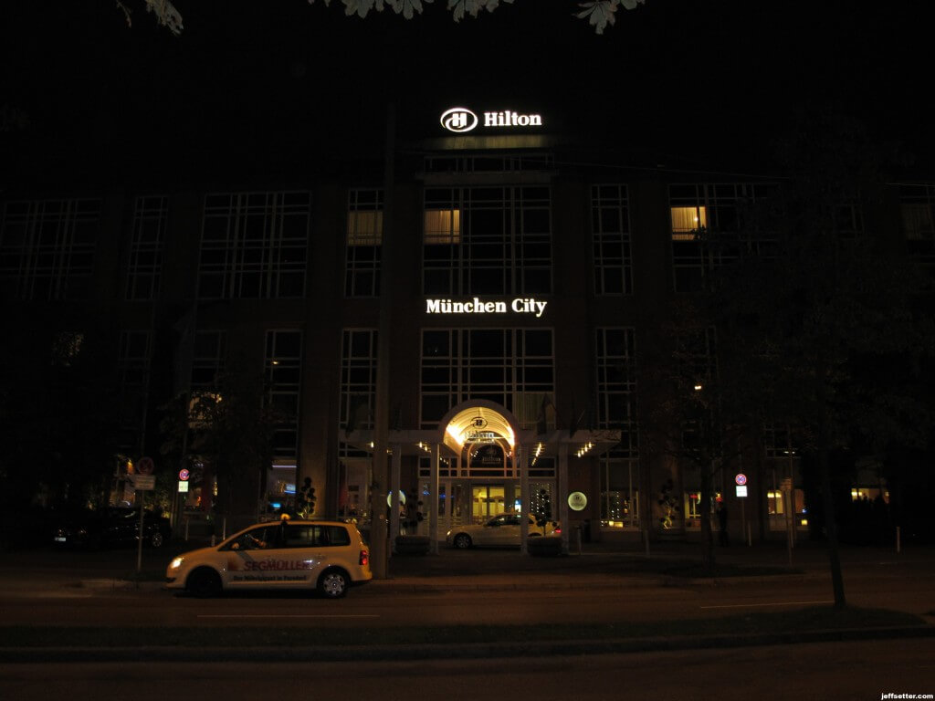 Hilton Munich City at Night