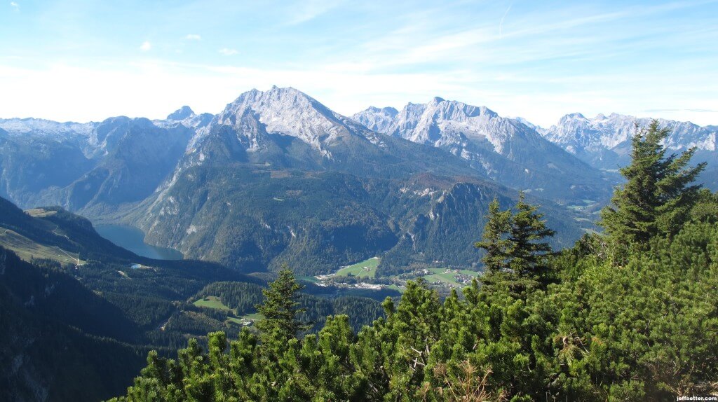 View of Königssee Lake in the distance