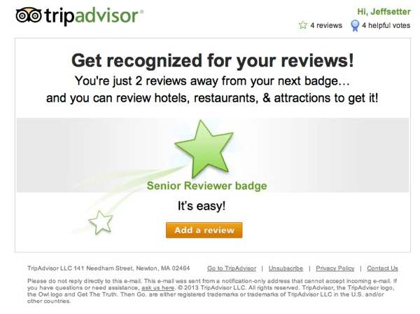 Trip Advisor Badge Email