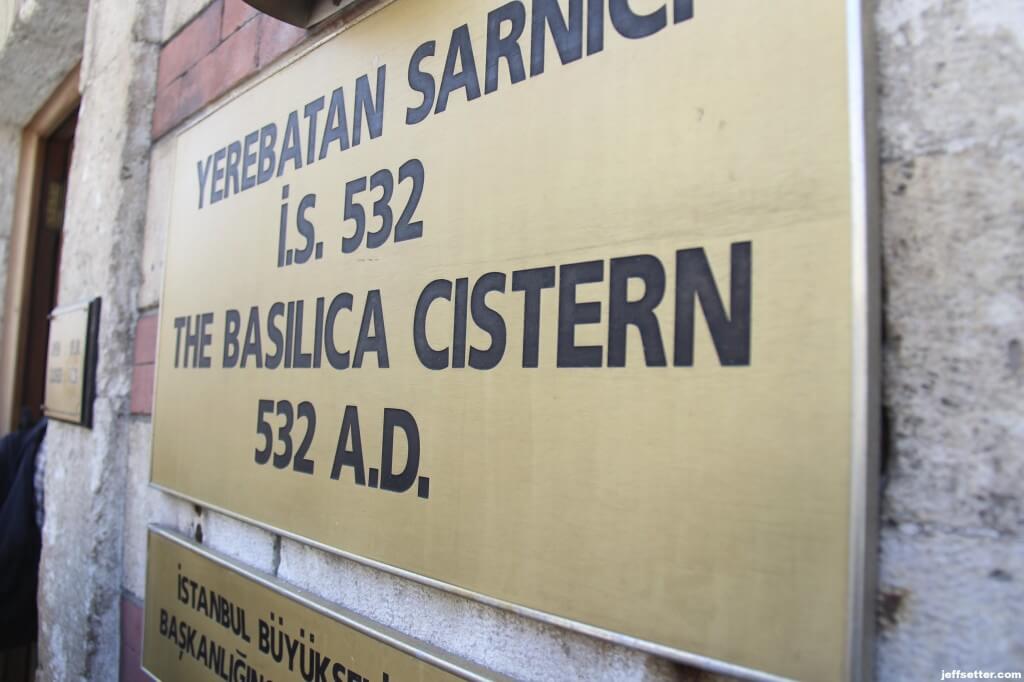 Entering Basilica Cistern