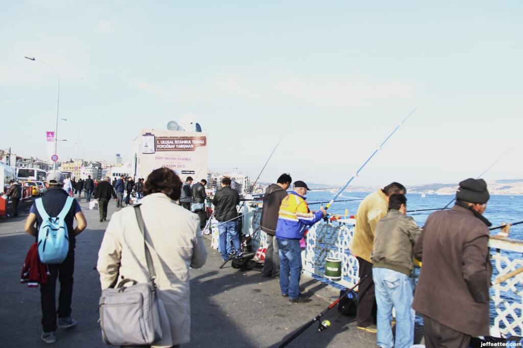 Fishing the Galata Bridge