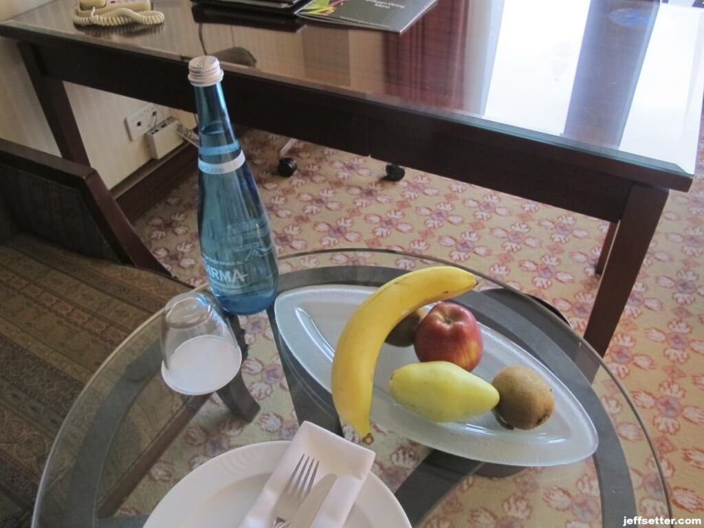 Welcome Fruit and Water at Hilton Istanbul