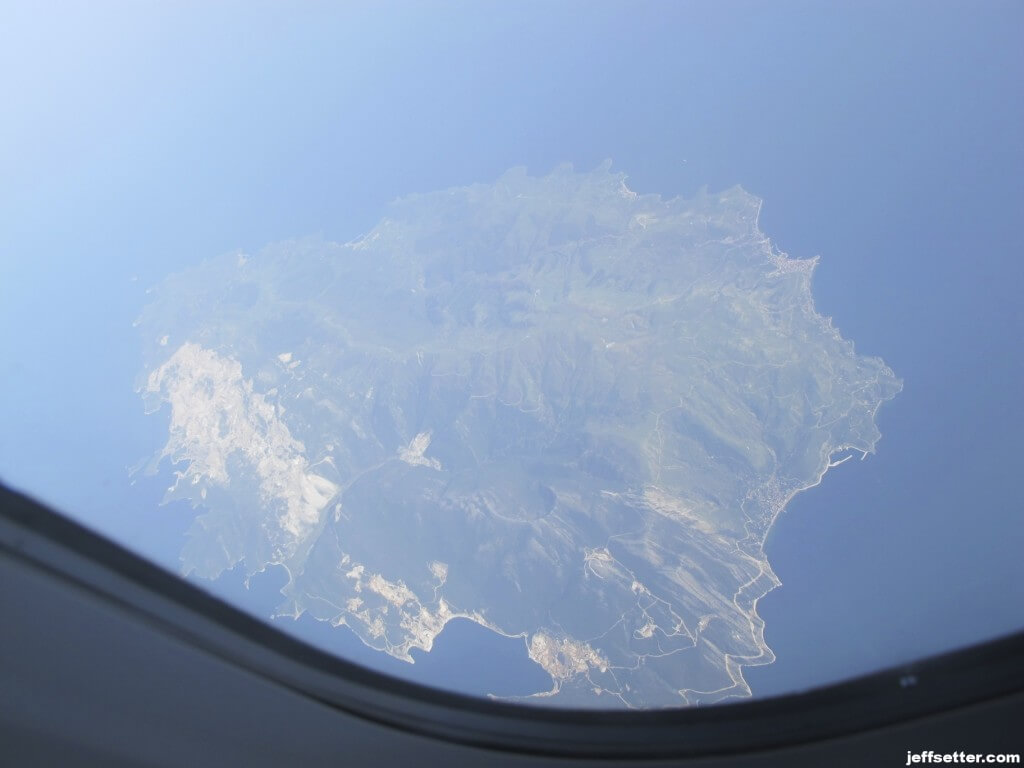 Flying over Greek Islands