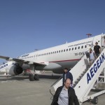 Disembarking on the Tarmac