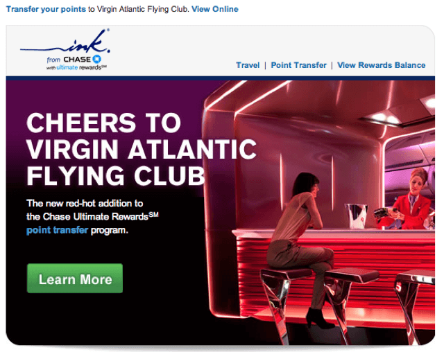 Virgin Atlantic Chase Ultimate Rewards