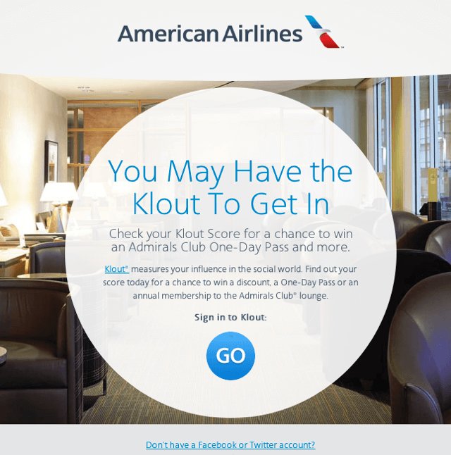 Klout American Airlines