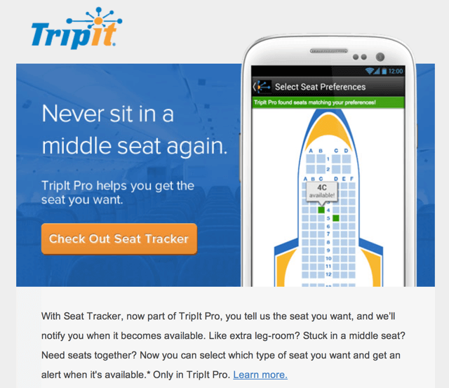 TripIt Seat Tracker