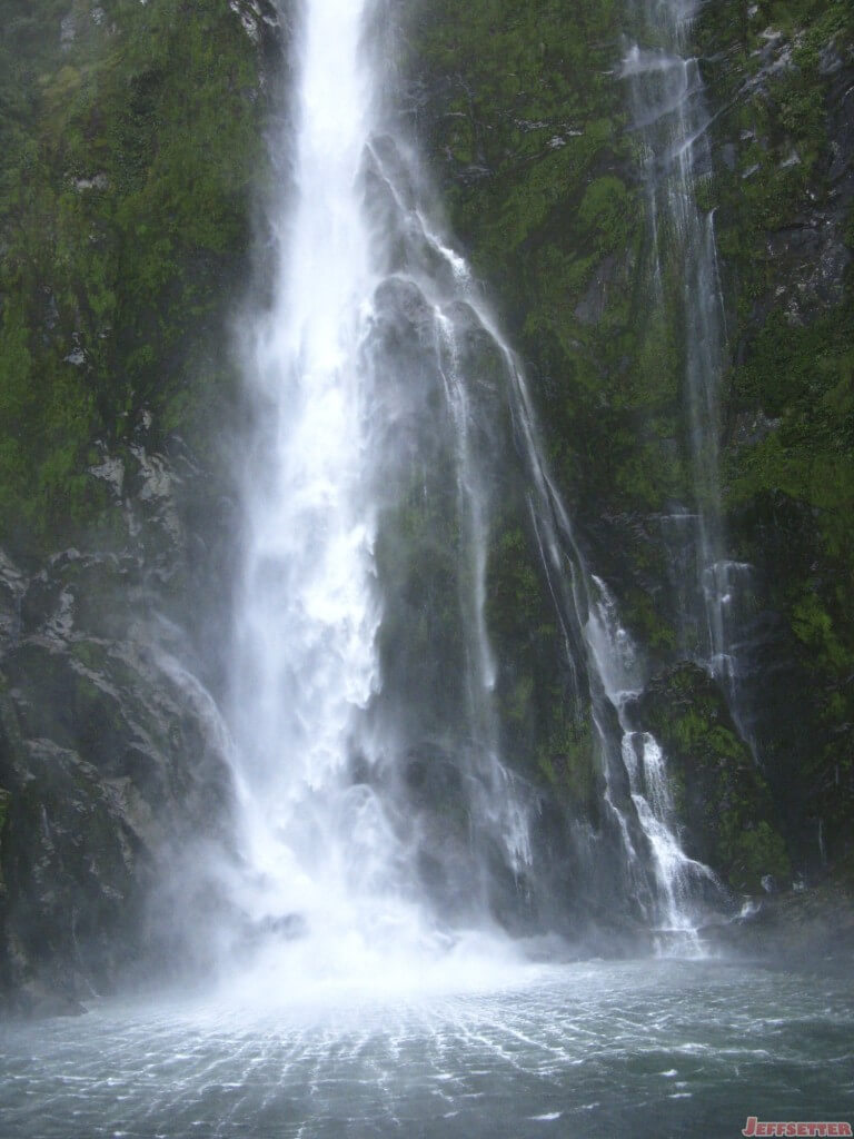 Waterfalls create the greenness