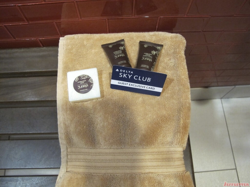 Worn Towel and Toiletries