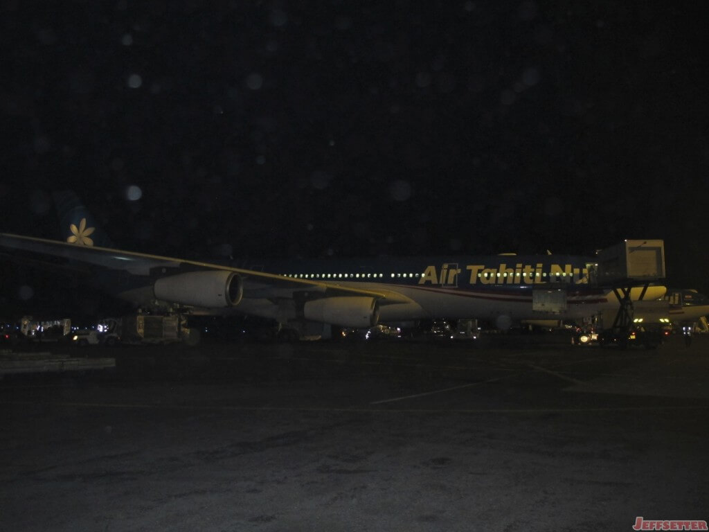 My best view of a parked Air Tahiti Nui Airbus A340-300