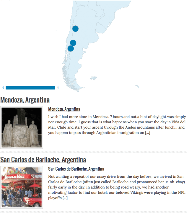 Argentina Travel Map