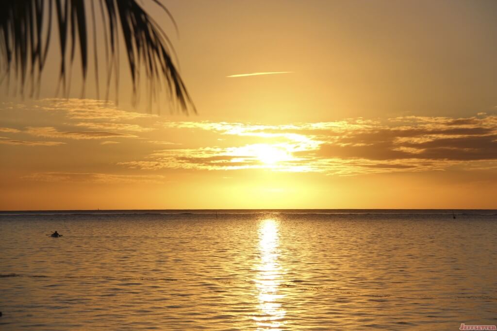 Orange Sunset from the Beach