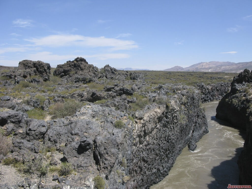 River through volcanic Rock