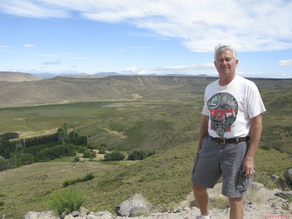 Dad Overlooking the large valley