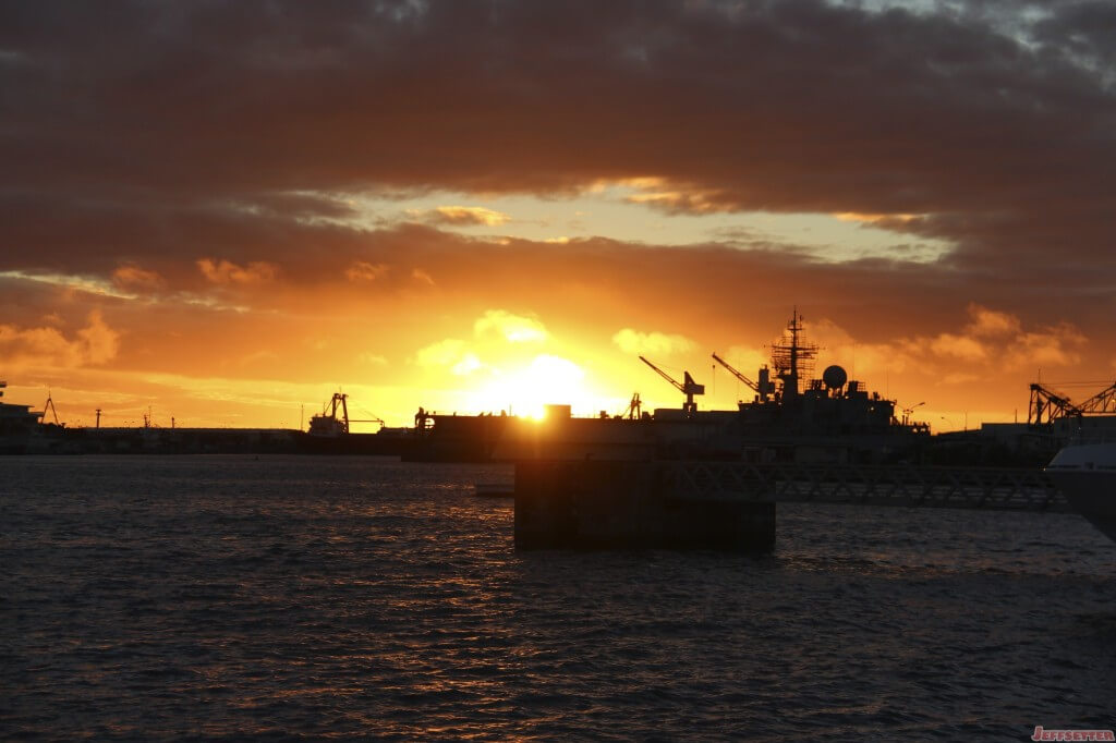 Exploding Sunset at Papeete Ferry Terminal