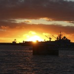 Exploding Sunset at Papeete Ferry Terminal