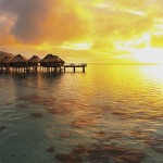 Sunset over Moorea