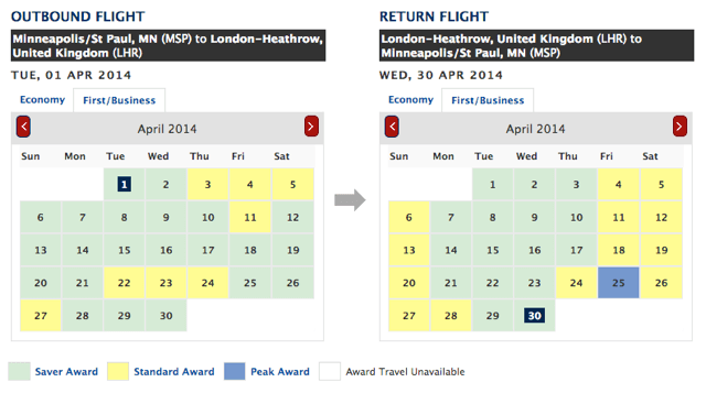 Business Class from MSP - LHR