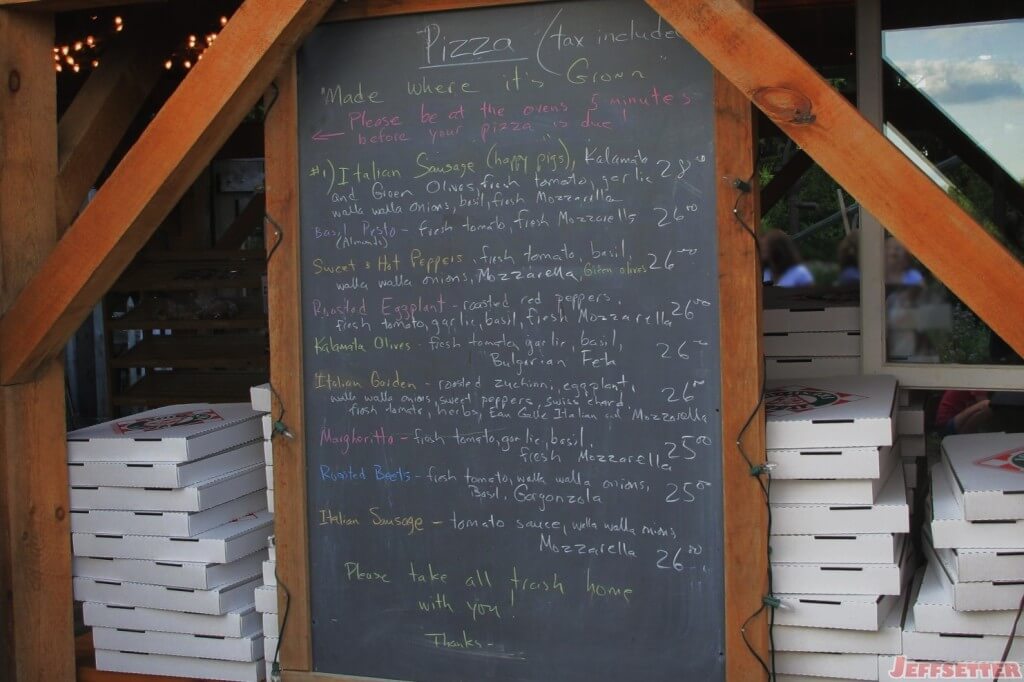 The Pizza Menu for the Day