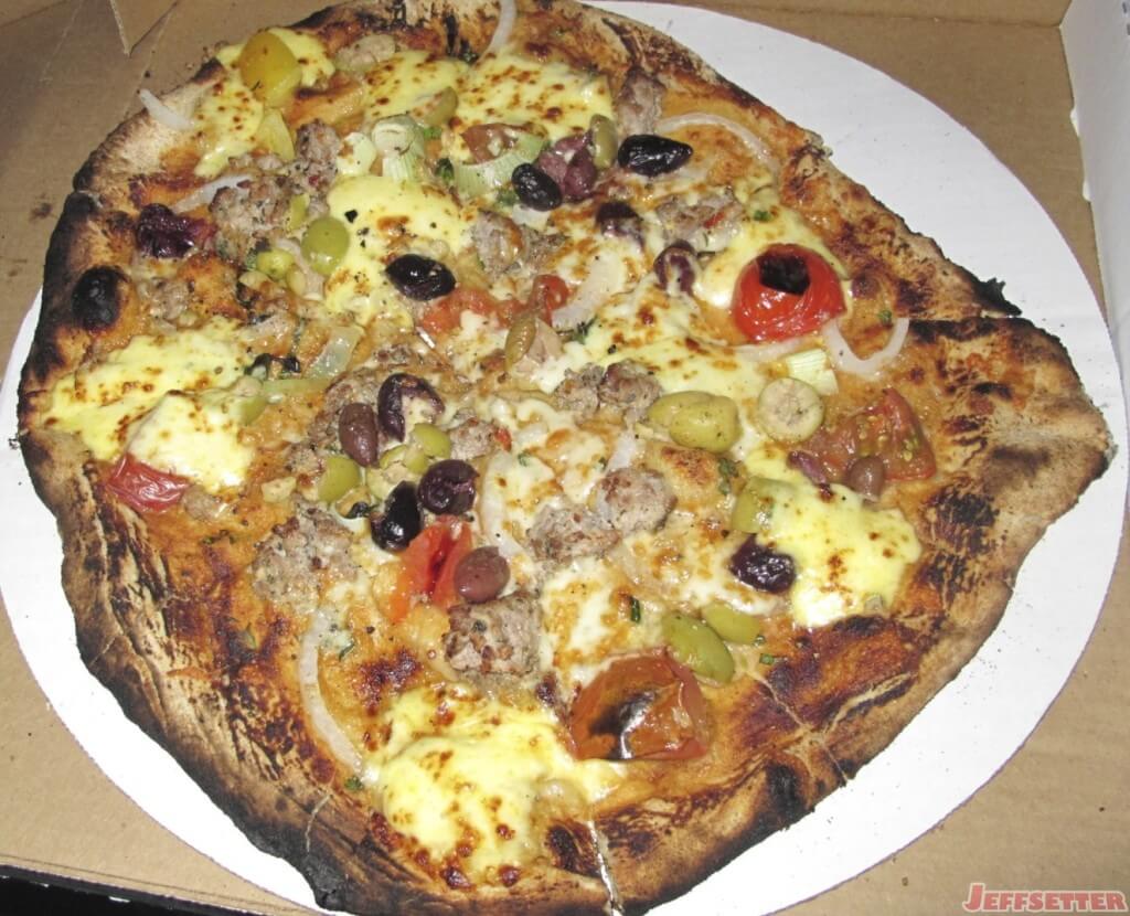 Tasty Sausage and Olives Pizza