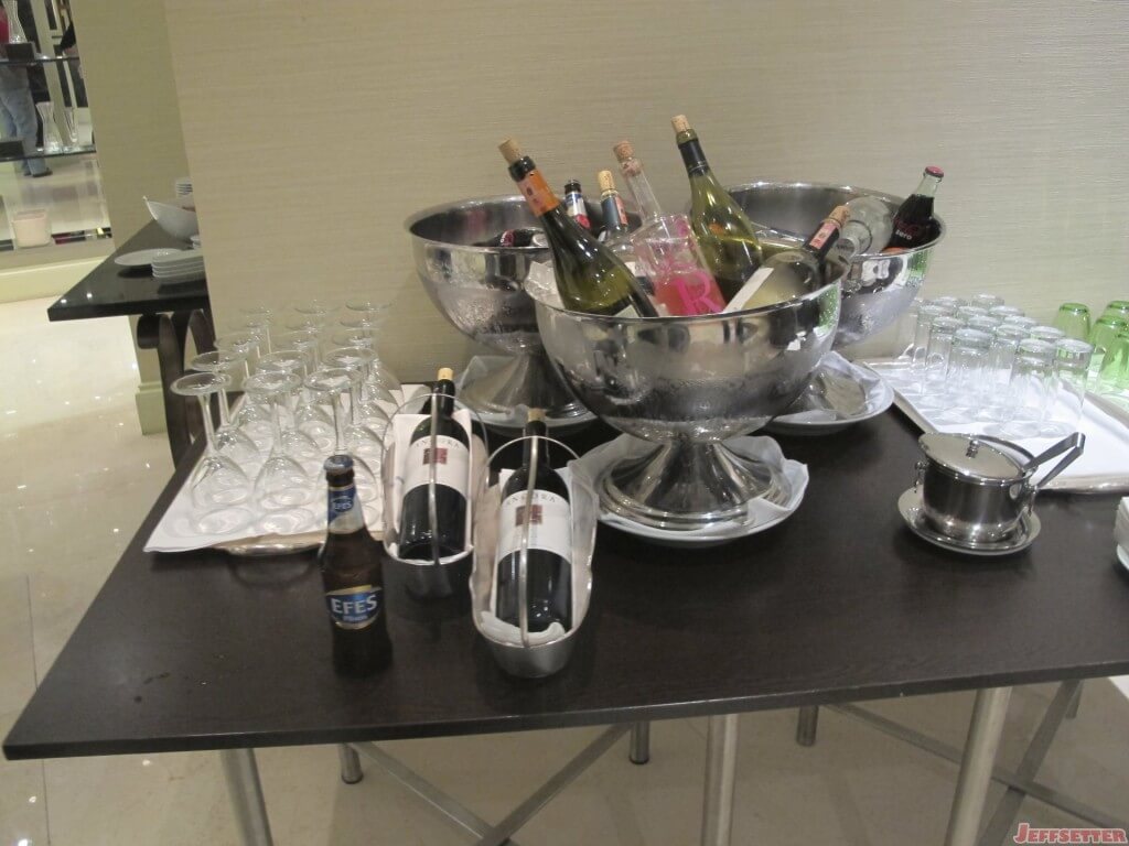 Wine and Beverages in Lounge